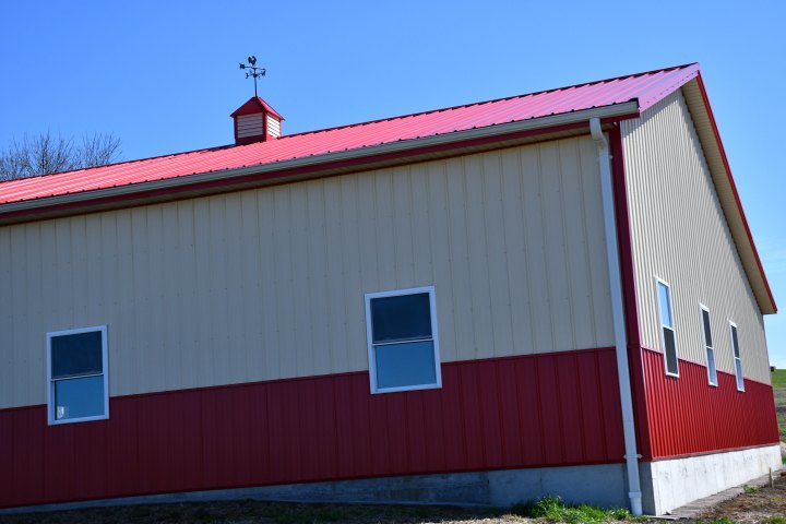 Metal siding on residential home